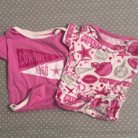 Dallas Cowboys Creeper Bib Blue Band 3 Piece Set Baby Infant Girls 6 Months NWT